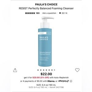 Paula’s Choice Perfectly Balanced Foaming Cleanser